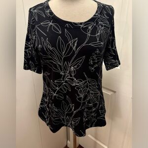 Floral Black Women's Top
